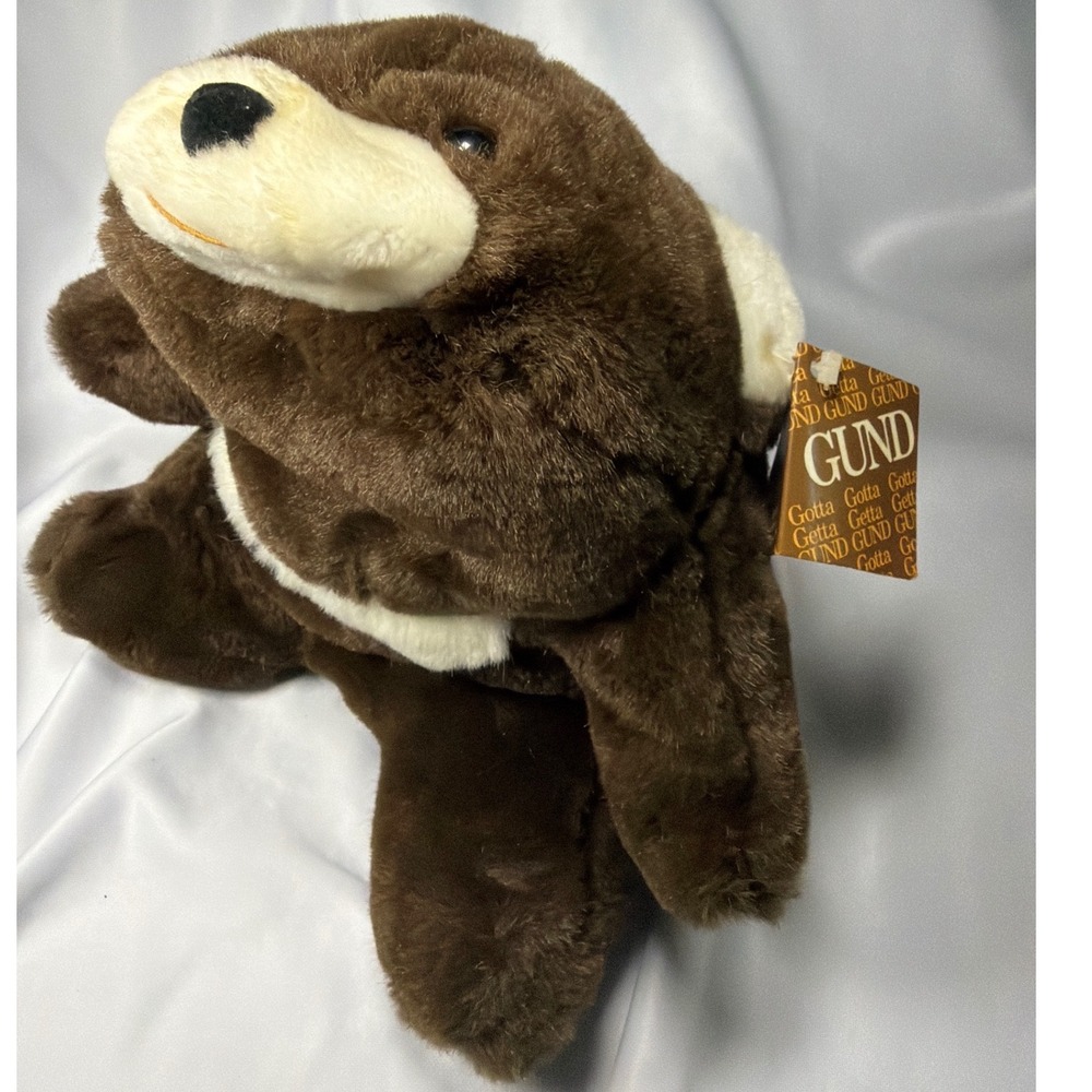 Gund Snuffles 2168 Teddy Bear Plush 1980 Vintage Brown Cream Small 10" 80s Toy